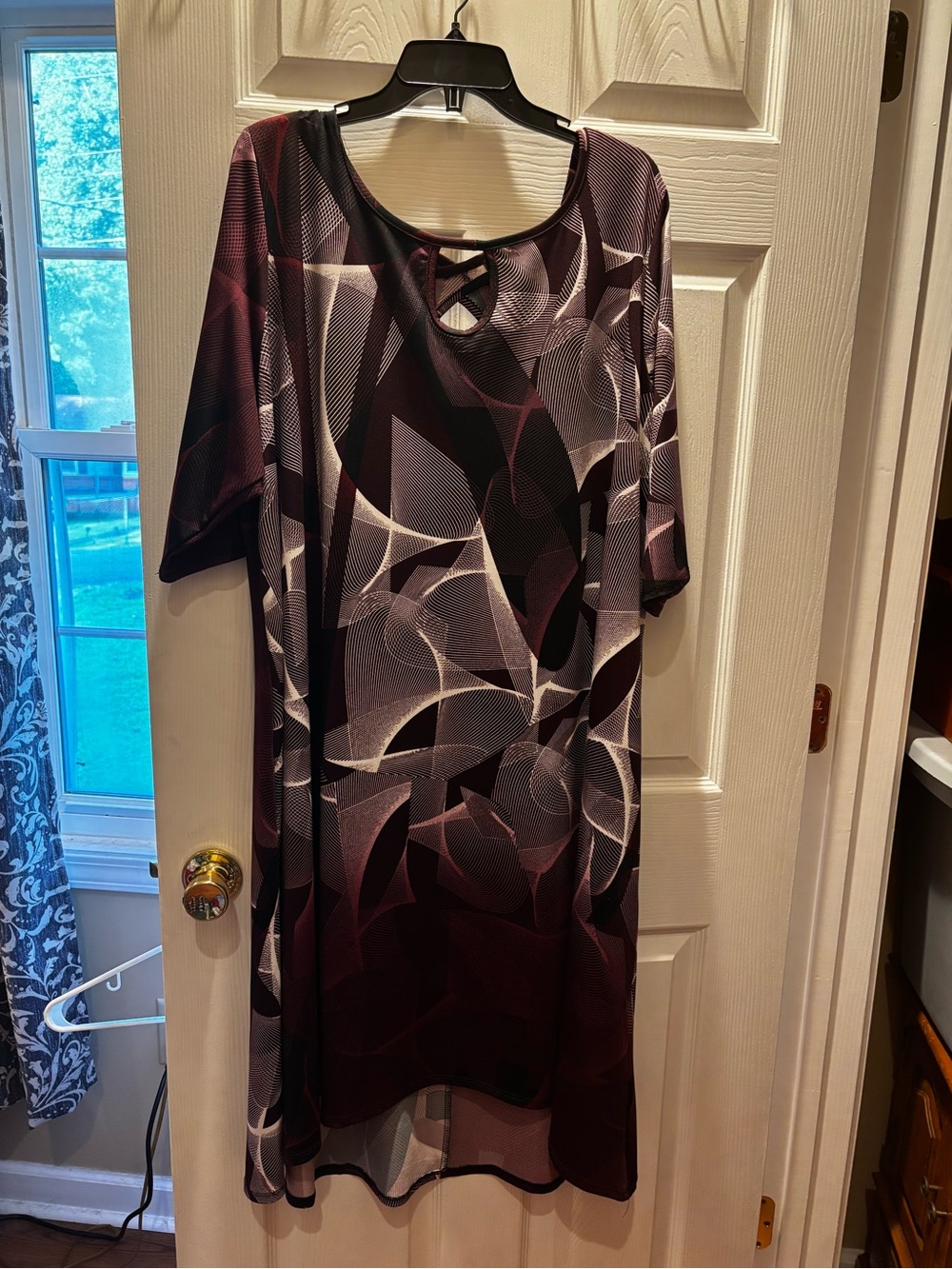 Avenue Women's Abstract Print Purple Dress